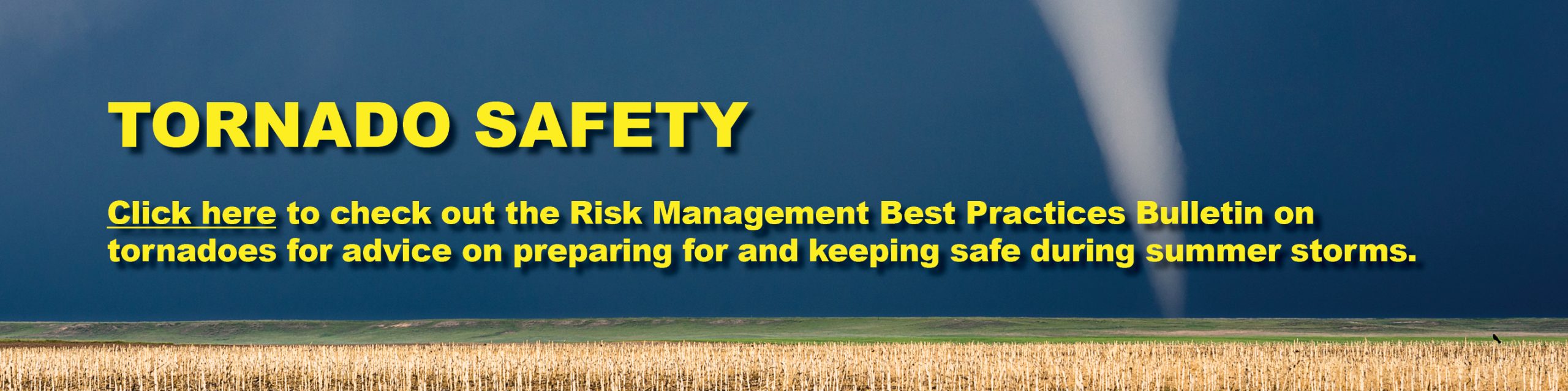 Decorative banner Image Tornado Safety