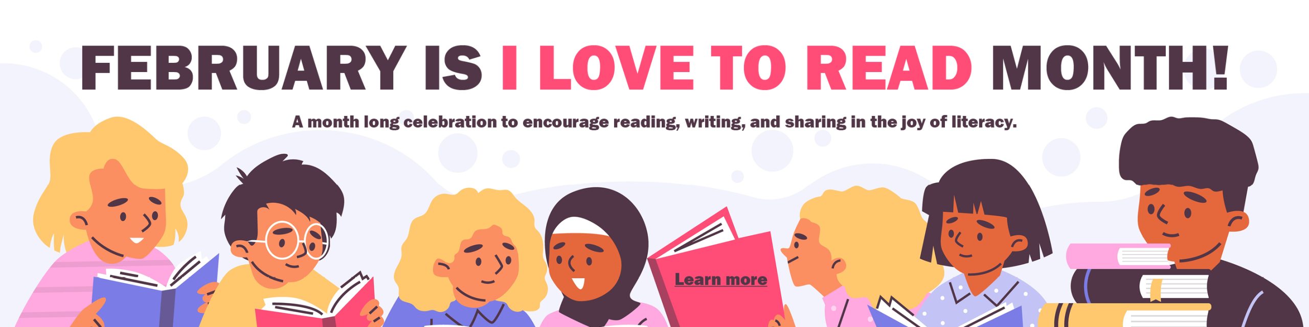 Decorative banner Image I Love to Read Month