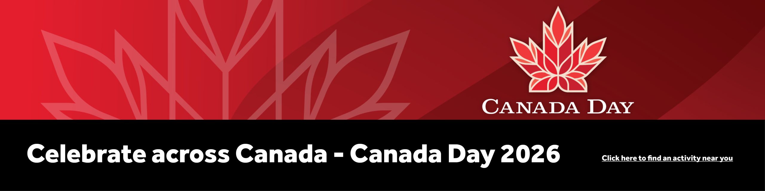 White background image with colourful pop art shapes around the edges. A maple leaf with the rainbow colours of the Progress Pride Flag, which are black, brown, light blue, light pink, white, red, orange, yellow, green, blue, and violet, and the words Pride Season Saison de la Fierté appear in the middle. The Canada wordmark is in the bottom right corner.